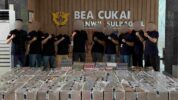 Bea Cukai Sulbagsel Sikat Rokok Ilegal di Gowa, 670 Ribu Batang Disita